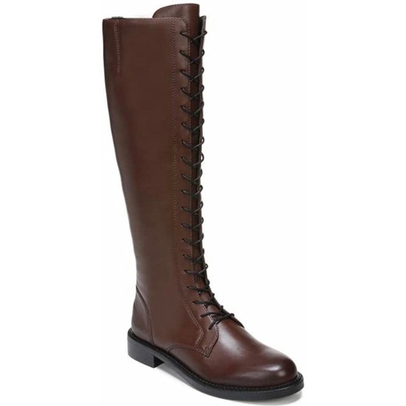 Sam Edelman Shoes - Sam Edelman Nance Terazzo Brown Burnished Leather Lace Up Knee High Riding Boot